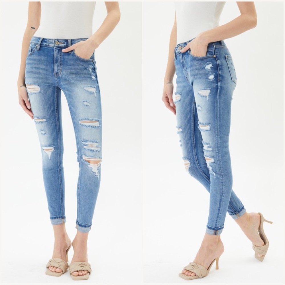 Store Closing‼️ Medium Rise Ankle Skinny Jeans - Picture 3 of 6